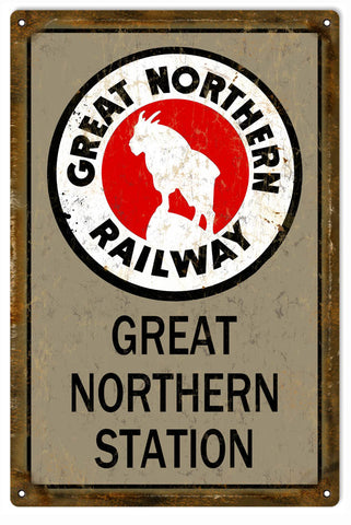 Vintage Great Northern Railway Sign