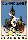 Vintage London Olympic Games Metal Sign