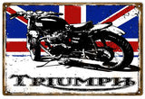 Vintage Triumph Motorcycle Sign