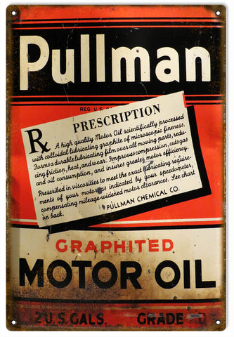 Vintage Pullman Motor Oil Sign