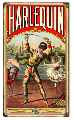 Vintage Harlequin Sign 8x14