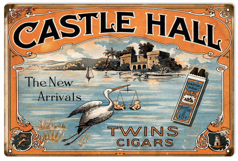 Vintage Castle Hall Cigar Sign