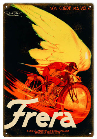 Vintage Frera Motorcycle Sign
