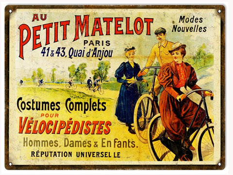 Vintage Au Petit Matelot Sign 9x12