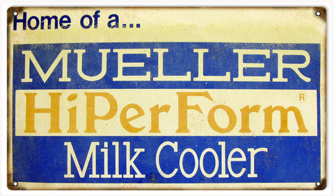Vintage Milk Cooler Sign 8x14