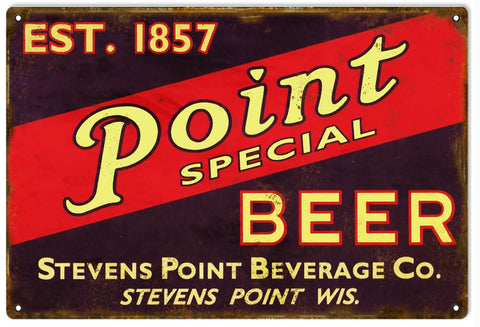 Vintage Point Beer Metal Sign
