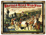 Vintage Buffalo Bills Wild West Sign 9x12