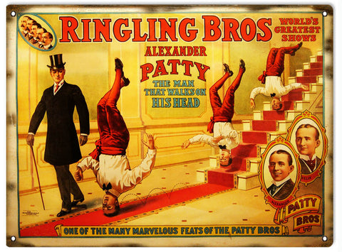 Vintage Ringling Bros Circus Sign 9x12