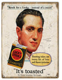 Vintage Lucky Strike Cigarettes Sign 9x12