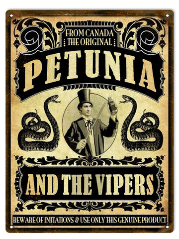 Vintage Petunia Genuine Product Sign 9x12