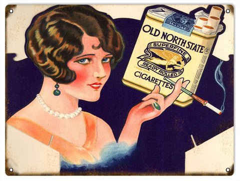 Vintage North State Cigarette Sign 9x12