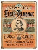 Vintage New York State Almanac Sign 9x12