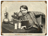 Vintage Thomas Edison Sign 9x12