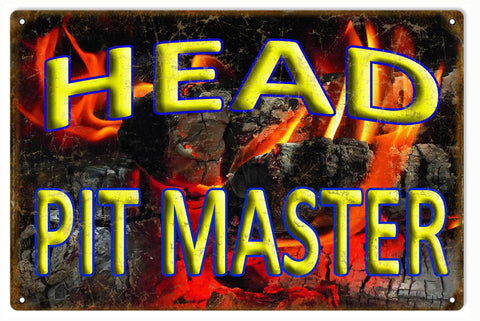 Vintage Head Pit Master Sign