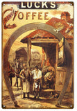 Vintage Lucks Coffee Sign