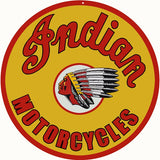 Indian Motorcycle Sign 14 Round