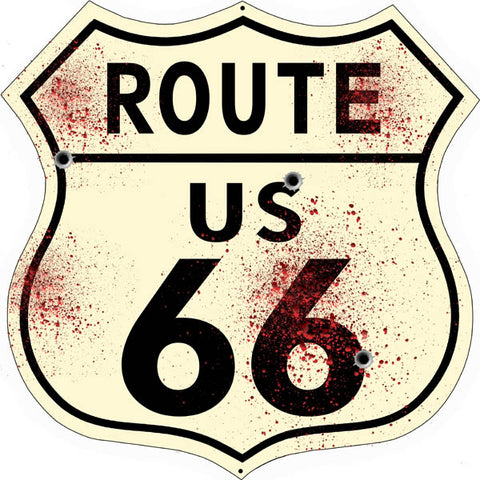 Vintage Route 66 Automobile Sign 15x15
