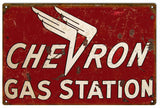 Vintage Chevron Gas Station Sign