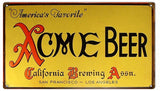 Vintage ACME Beer Sign 8x14