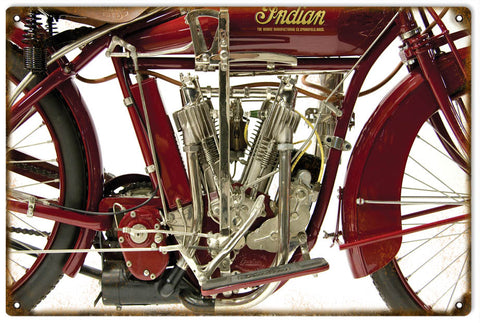 Vintage Indian Motorcycle Metal Sign