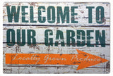 Vintage Welcome To Our Garden Sign