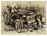 Vintage Tractor Trailer Metal Sign