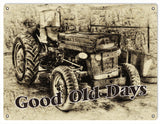 Vintage Tractor Trailer Sign 9x12