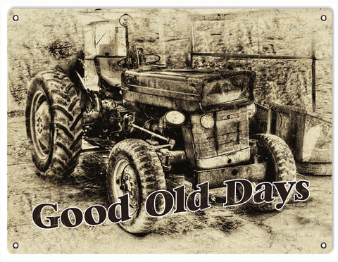 Vintage Tractor Trailer Metal Sign