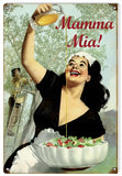 Vintage Mama Mia Metal Sign