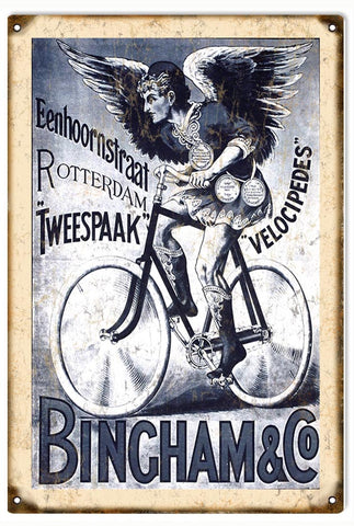 Vintage Bingham & Co. Bicycle Sign