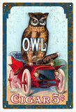 Vintage OWL Cigar Metal Sign