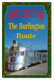 Vintage The Zephyr Railroad Sign 16x24