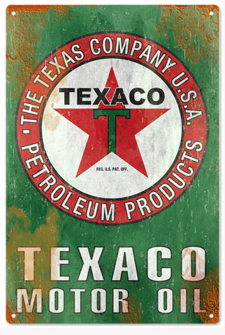 Texaco Motor Oil 12x18 sign