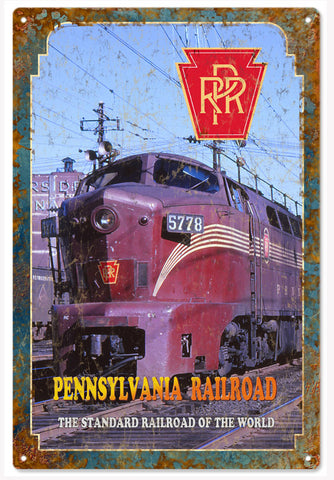 Vintaged Pennsylvania Railroad Sign
