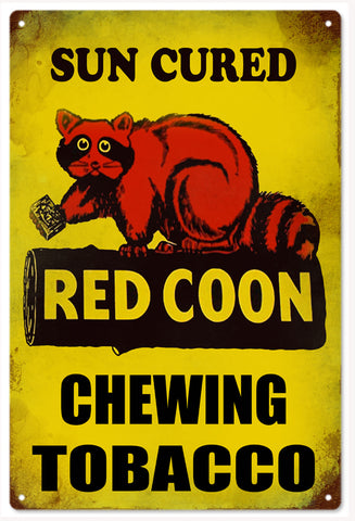 Vintaged Red Coon Chewing Tobacco