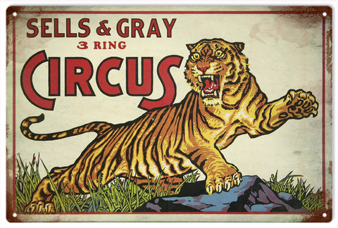 Sells and Gray Vintage Looking Metal Sign