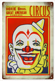 Hoxie Bros Clown Circus Metal Sign
