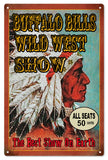 Buffalo Bill Wild West Show sign 12x18