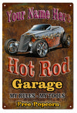 Hot Rod Garage with your name added 12x18