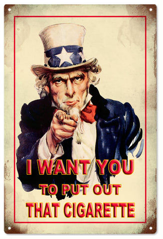 Uncle Sam Wants you wants you to put out that cigarette