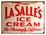 Vintage LaSalles Ice Cream Metal Sign