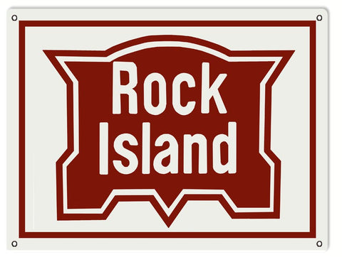 Rock Island Railroad Sign 9x12