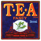 Vintage TEA Produce Metal Sign