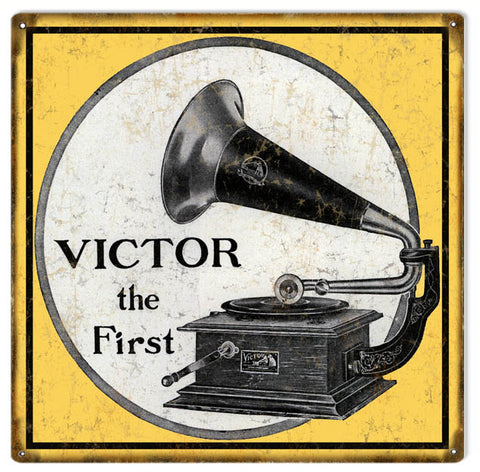 Vintage Victrola Phonograph Sign 12x12