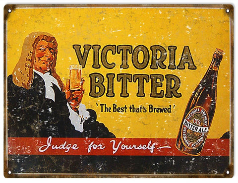 Vintage Victoria Brewery Beer Sign 9x12