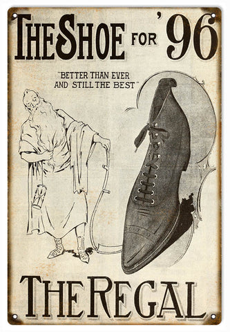 Vintage Regal Shoe Metal Sign