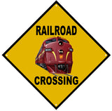 Railroad Crossing Sign RPR Engine 8090