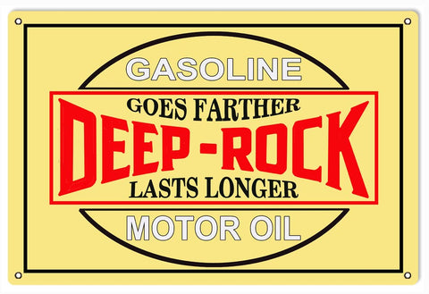 Deep Rock Gasoline Motor Oil Sign