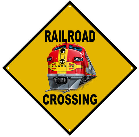 Railroad Crossing Sign Santa Fe Railroad