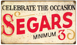 Vintage Segars Cigar Sign 8x14